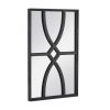 16" x 23" Rectangular Wooden Wall Mirror with Antique Black Frame, Vertical or Horizontal Home Decor for Living Room, Set of 2