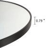 30inc Round mirror with matte black border