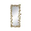 61" x 31" Full Length Mirror with Golden Leaf Accents, Floor Miiror for Living Room Bedroom