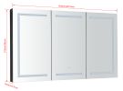 60in. W x 36 in. H LED Large Rectangular Aluminum Alloy Surface Mount Medicine Cabinet with Mirror