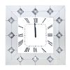 ACME Hessa Wall Clock in Mirrored & Faux Rhinestones 97406