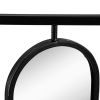 36" x 36" Large Four Oval Wall Mirror with Black Square Frame, Home Decor for Living Room, Bedroom, Entryway, Office