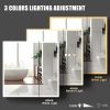 32 X 30 Inch LED Lighted Medicine Cabinet with Mirror for Bathroom Double Door Surface Wall Mount Flip-Out Magnifying Mirror Door Storage Defogger 3 C