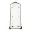 24" x 48.5" Antique Gold Arched Mirror with Metal Frame, Full Length Mirror for Living Room Bathroom Entryway