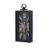 Decorative Black and Gold Roman Numeral Table Clock, Home Decor Gear Clock, 21" x 10"