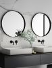 ONLY PICK UP 24" Metal Round Wall Mirror Black Bathroom Entryway Mirror