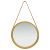 Wall Mirror with Strap 15.7" Gold