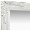 Wall Mirror Baroque Style 23.6"x23.6" White