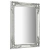 Wall Mirror Baroque Style 19.7"x31.5" Silver