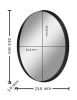 ONLY PICK UP 24" Metal Round Wall Mirror Black Bathroom Entryway Mirror