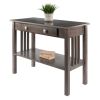 Stafford Console Hall Table; Oyster Gray