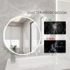 24 Inch Round Backlit Bathroom Mirror, LED round mirror with lighting strip, waterproof LED strip with adjustable 3-color and dimmable lighting,Touch