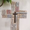 1pc Encouraging Wall Cross - Resin Ornament with Inspirational Words and Phrases - Perfect Christian Home Decor and Christmas Gift