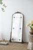 24" x 48.5" Antique Gold Arched Mirror with Metal Frame, Full Length Mirror for Living Room Bathroom Entryway