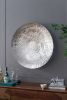 Silver Textured Oversized Disc, Wall Decor for Living Room Bedrrom Entryway Office, Set of 3