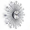 Radial Sunburst Diamond Silent Wall Clock Modern Home Decoration