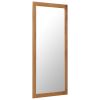 Mirror 19.6"x55.1" Solid Oak Wood