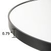 24inch Oval Framed Mirror,matte black border