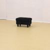 Black Flannel Living Room Sofa Ottoman