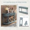 52" Retro Console Table with 2 Drawers and Open Shelf Entryway Sofa Table