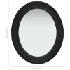 Wall Mirror Baroque Style 19.7"x23.6" Black