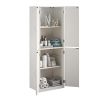 4-Door 5' Storage Cabinet, Dove Gray