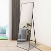 Black 65 x 22 In Metal Stand full-length mirror