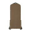 24" x 48.5" Antique Gold Arched Mirror with Metal Frame, Full Length Mirror for Living Room Bathroom Entryway