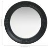 Wall Mirror Baroque Style 19.7" Black