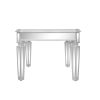 ON-TREND Sleek Glass Mirrored Coffee Table with Adjustable Legs, Easy Assembly Cocktail Table with Sturdy Design, Luxury Contemporary Center Table for