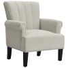 Accent Rivet Tufted Polyester Armchair ,Cream