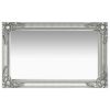 Wall Mirror Baroque Style 19.7"x31.5" Silver