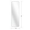 Silver 47 x 14IN Door mirror